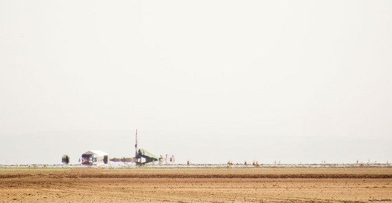 Bohrlokalität und Lager im Chew-Bahir-Becken in Südäthiopien.