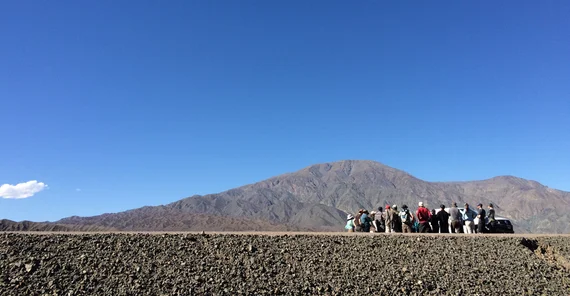 Doctoral candidates from the “StRATEGy” PhD research group on their journey into the Argentinean Andes in March 2017. Photo: Henry Wichura