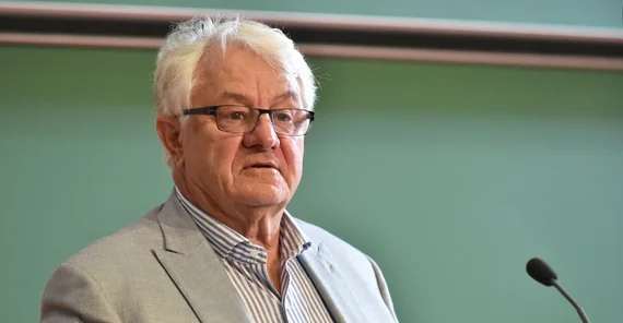 Hasso Plattner beim Festakt zur Gründung der Digital Engineering Fakultät. Foto: Karla Fritze.