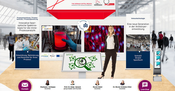 Der virtuelle Stand der Universität Potsdam auf der „analytica“ | Foto: Potsdam Transfer