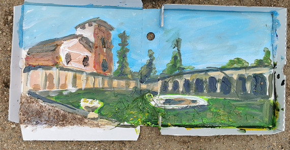 Bemalter Pizzakarton