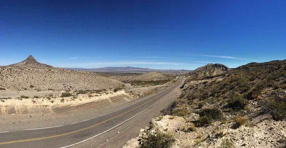 An eroded volcano and folded sediments along the "Ruta 40". Photo: Henry Wichura.