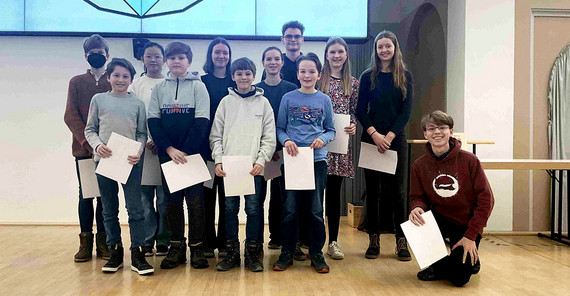 Team der Stadt Potsdam für die Landesrunde der Matheolympiade