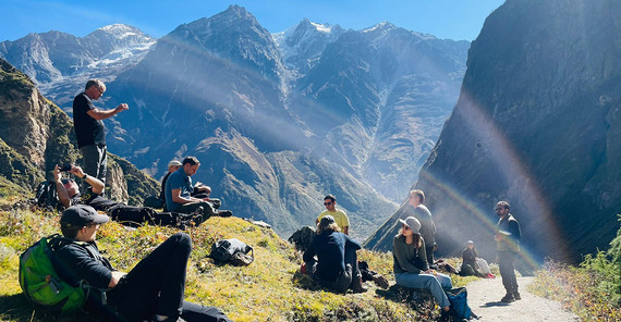 Vortrag im Gelände.