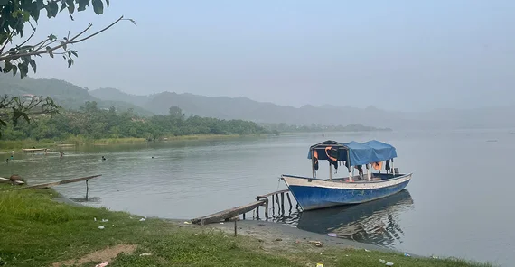 On the shores of Lake Bosomtwe