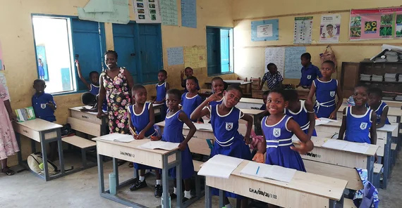 Kinder in der Basic School in Winneba