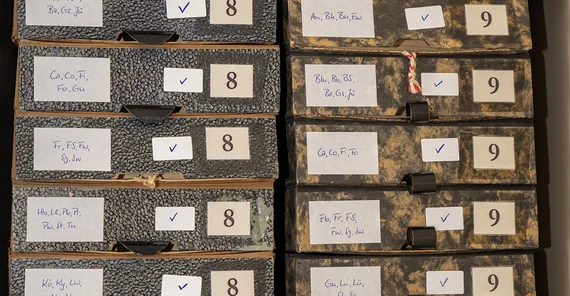 Karteikarten im Brandenburg-Berlinischen Spracharchiv.