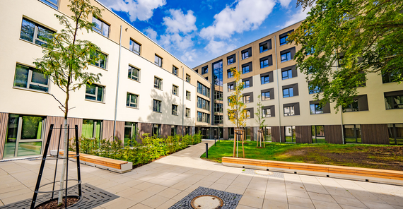 Das neue Wohnheim auf dem Campus Golm.