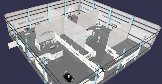 Der für das Projekt geschaffene VR-Raum aus der Vogelperspektive.