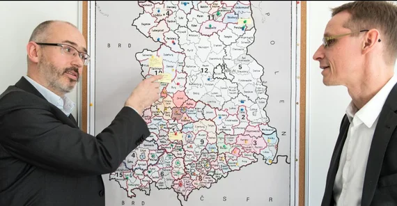 Project manager Dr. Marian Krawietz and Prof. Ulrich Kohler. Photo: Karla Fritze.