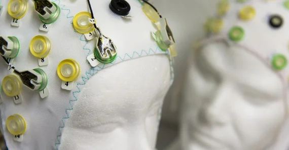 Equipment for EEG experiment. Picture: Thomas Roese