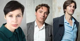 Sofia Andruchowytsch (links), Andrij Ljubka (mitte), Roman Malynowsky (rechts)