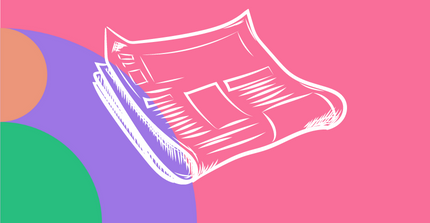 Eine gefaltete Zeitung