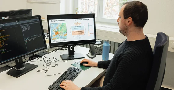 Patricio Yeste analyzing data records.