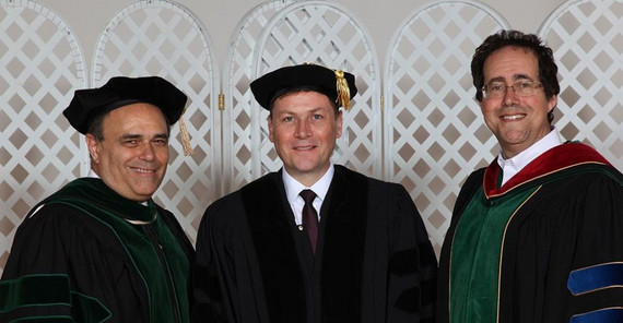 Dr. Robert Wexler, Präsident der American Jewish University, Prof. Oliver Günther Ph.D., Präsident der Universität Potsdam und Rabbiner Prof. Dr. Bradley S. Artson, Dean der Ziegler School of Rabbinic Studies und Vizepräsident der AJU (Foto: AJU)