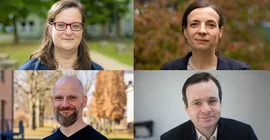 Collage aus vier Einzelprotraits zeigt Prof. Dr. Katharina Scheiter, Prof. Dr. Rebecca Lazarides, Prof. Dr. Steve Nebel und Prof. Dr. Richard Göllner