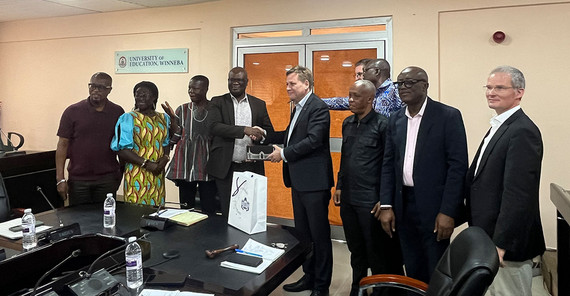 Die Delegation der Universität Potsdam an der University of Education Winneba in Ghana.